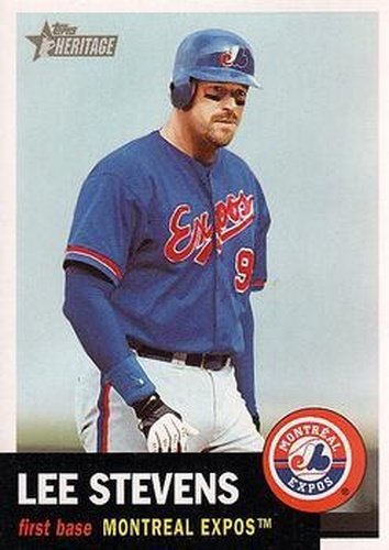 #238 Lee Stevens - Montreal Expos - 2002 Topps Heritage Baseball