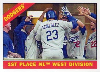 #238 1st Place NL West Division Los Angeles Dodgers - Los Angeles Dodgers - 2015 Topps Heritage Baseball