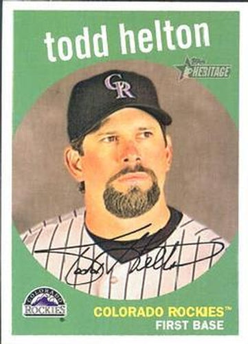 #238 Todd Helton - Colorado Rockies - 2008 Topps Heritage Baseball