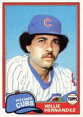 #238 Willie Hernandez - Chicago Cubs - 1981 Topps Baseball