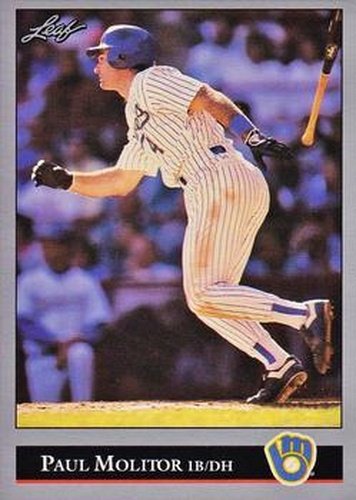 #238 Paul Molitor - Milwaukee Brewers - 1992 Leaf Baseball
