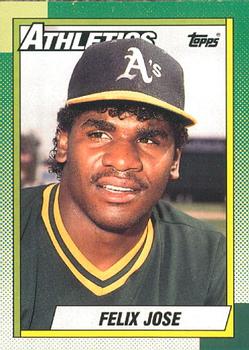 #238 Felix Jose - Oakland Athletics - 1990 O-Pee-Chee Baseball