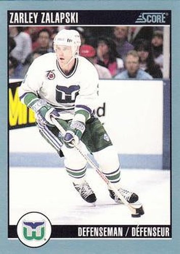 #238 Zarley Zalapski - Hartford Whalers - 1992-93 Score Canadian Hockey