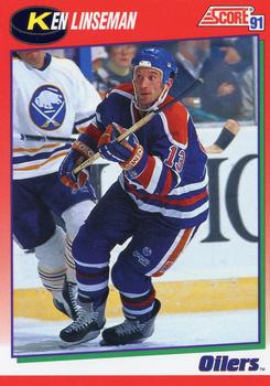 #239 Ken Linseman - Edmonton Oilers - 1991-92 Score Canadian Hockey