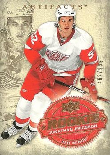 #239 Jonathan Ericsson - Detroit Red Wings - 2008-09 Upper Deck Artifacts Hockey