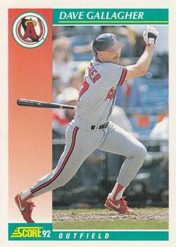 #239 Dave Gallagher - California Angels - 1992 Score Baseball