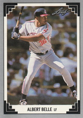#239 Albert Belle - Cleveland Indians - 1991 Leaf Baseball