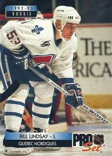 #239 Bill Lindsay - Quebec Nordiques - 1992-93 Pro Set Hockey