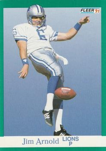 #239 Jim Arnold - Detroit Lions - 1991 Fleer Football