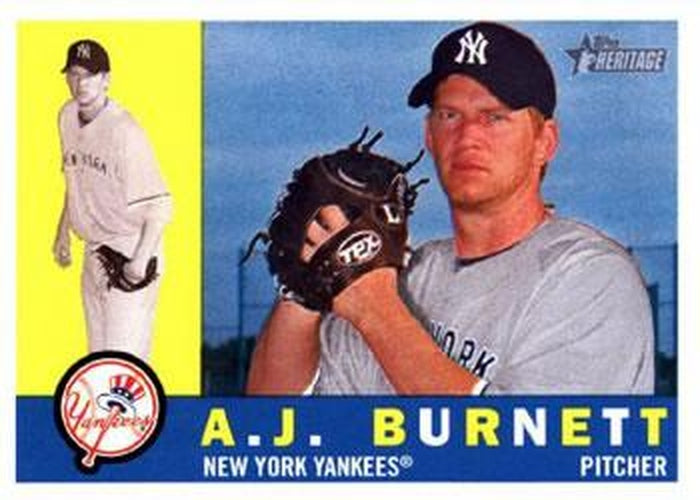 #239 A.J. Burnett - New York Yankees - 2009 Topps Heritage Baseball