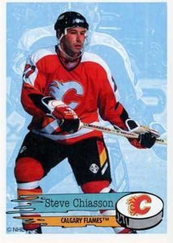 #239 Steve Chiasson - Calgary Flames - 1995-96 Panini Hockey Stickers