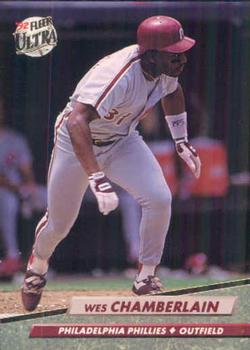 #239 Wes Chamberlain - Philadelphia Phillies - 1992 Ultra Baseball