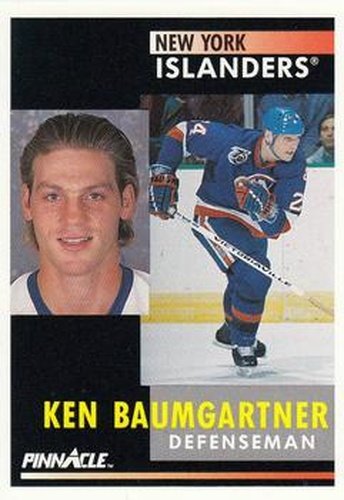 #239 Ken Baumgartner - New York Islanders - 1991-92 Pinnacle Hockey