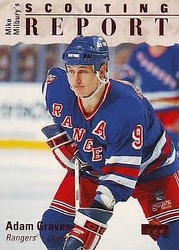 #239 Adam Graves - New York Rangers - 1995-96 Upper Deck Hockey