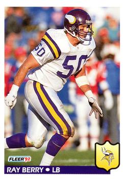 #239 Ray Berry - Minnesota Vikings - 1992 Fleer Football