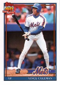 #23T Vince Coleman - New York Mets - 1991 Topps Traded Baseball