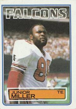 #23 Junior Miller - Atlanta Falcons - 1983 Topps Football