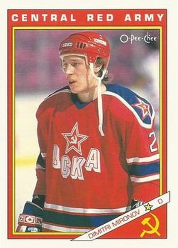 #23R Dmitri Mironov - CSKA Moscow - 1991-92 O-Pee-Chee Hockey - Sharks & Russians
