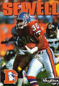 #23 Steve Sewell - Denver Broncos - 1992 SkyBox Impact Football