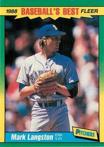 #23 Mark Langston - Seattle Mariners - 1988 Fleer Baseball's Best Sluggers vs Pitchers