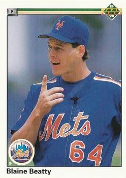 #23 Blaine Beatty - New York Mets - 1990 Upper Deck Baseball