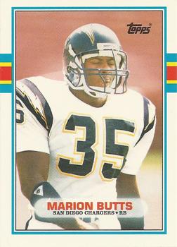 #23T Marion Butts - San Diego Chargers - 1989 Topps Traded Football