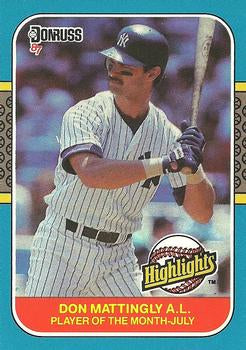 #23 Don Mattingly - New York Yankees - 1987 Donruss Highlights Baseball