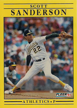 #23 Scott Sanderson - Oakland Athletics - 1991 Fleer Baseball