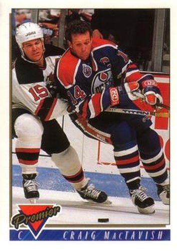 #23 Craig MacTavish - Edmonton Oilers - 1993-94 O-Pee-Chee Premier Hockey