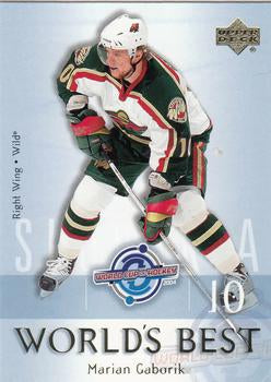 #WB23 Marian Gaborik - Minnesota Wild - 2004-05 Upper Deck Hockey - World's Best