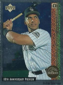 #23 Andres Galarraga - Colorado Rockies - 1998 Upper Deck - 10th Anniversary Preview Baseball