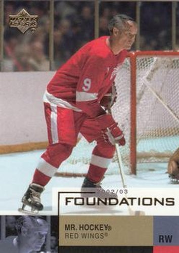 #23 Gordie Howe - Detroit Red Wings - 2002-03 Upper Deck Foundations Hockey