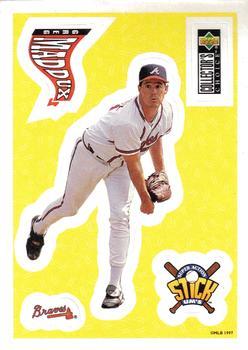 #23 Greg Maddux - Atlanta Braves - 1997 Collector's Choice Baseball - Stick'Ums