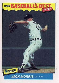 #23 Jack Morris - Detroit Tigers - 1986 Fleer Baseball's Best Sluggers vs. Pitchers Baseball