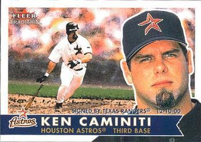 #23 Ken Caminiti - Texas Rangers - 2001 Fleer Tradition Baseball