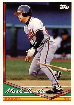 #23 Mark Lemke - Atlanta Braves - 1994 Topps Baseball