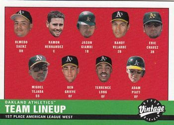 #23 Oakland Athletics - Oakland Athletics - 2001 Upper Deck Vintage Baseball