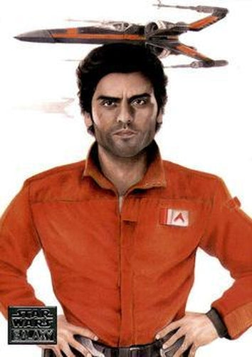 #23 Poe Dameron, Leader of Black Squadron - 2018 Topps Star Wars Galaxy 8