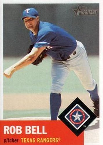 #23 Rob Bell - Texas Rangers - 2002 Topps Heritage Baseball