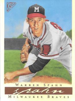 #23 Warren Spahn - Milwaukee Braves - 2003 Topps Gallery Hall of Fame - Artist's Proofs Baseball