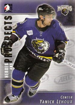 #23 Yanick Lehoux - Manchester Monarchs - 2004-05 In The Game Heroes and Prospects Hockey