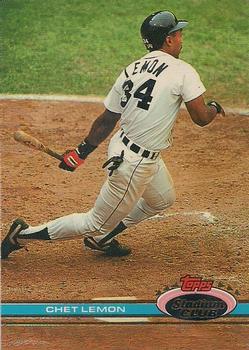 #23 Chet Lemon - Detroit Tigers - 1991 Stadium Club Baseball