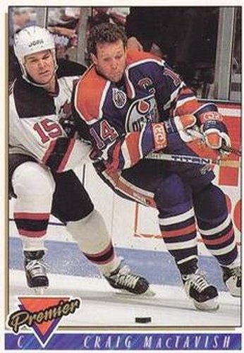 #23 Craig MacTavish - Edmonton Oilers - 1993-94 Topps Premier Hockey