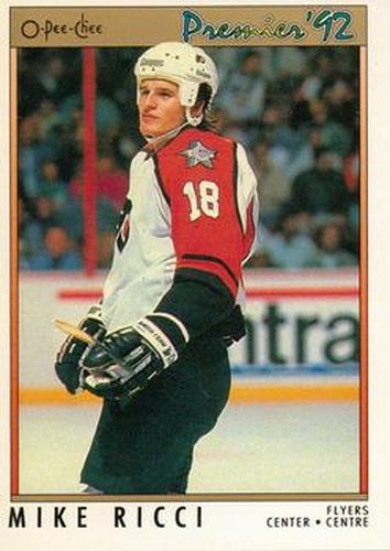 #23 Mike Ricci - Philadelphia Flyers - 1991-92 O-Pee-Chee Premier Hockey