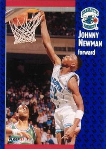 #23 Johnny Newman - Charlotte Hornets - 1991-92 Fleer Basketball