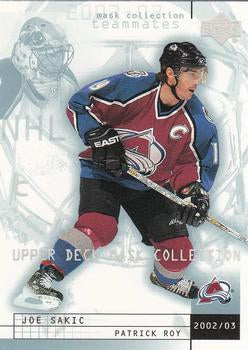 #23 Joe Sakic / Patrick Roy - Colorado Avalanche - 2002-03 Upper Deck Mask Collection Hockey