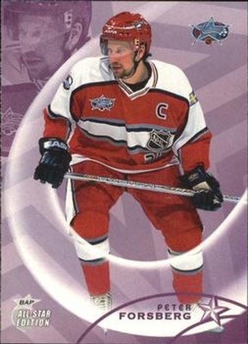 #23 Peter Forsberg - Colorado Avalanche - 2002-03 Be a Player All-Star Edition Hockey