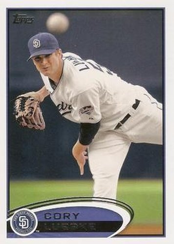 #23 Cory Luebke - San Diego Padres - 2012 Topps Baseball