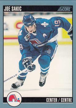 #240 Joe Sakic - Quebec Nordiques - 1992-93 Score Canadian Hockey