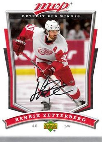 #240 Henrik Zetterberg - Detroit Red Wings - 2007-08 Upper Deck MVP Hockey